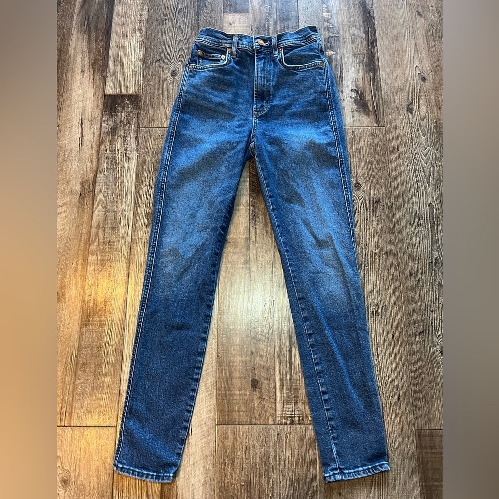 Agolde Roxanne Super High Rise Skinny Dark Wash Size 25 - Picture 2 of 7